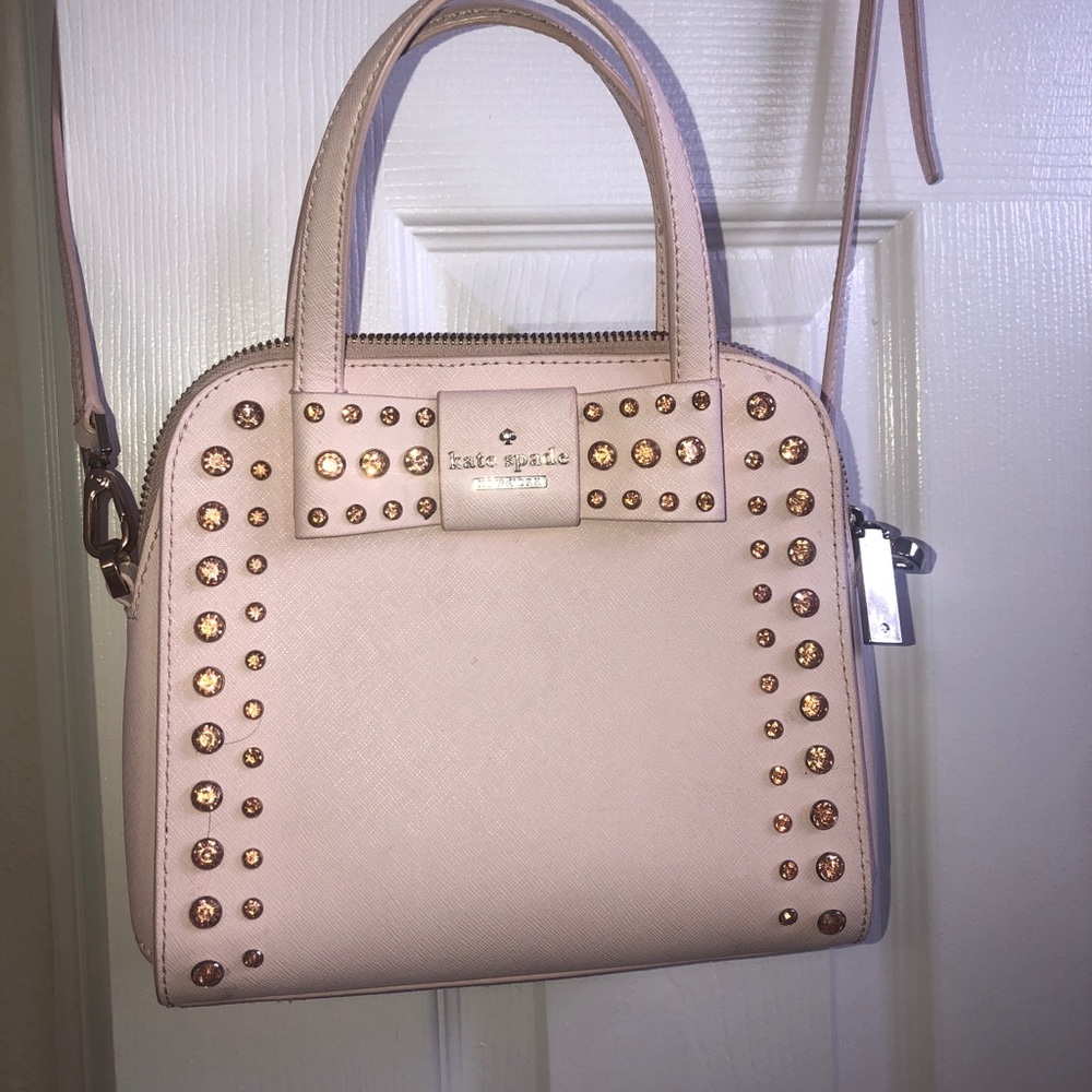 Pink crystal purse